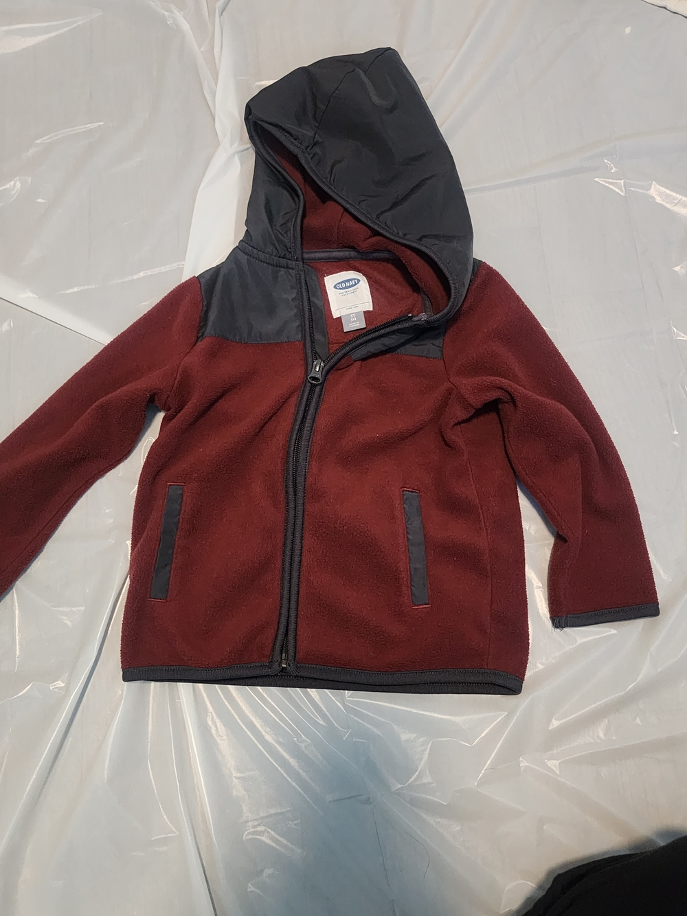 Old Navy Kids Jacket - Rust Red with Black Trim